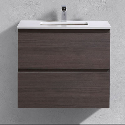 Liam 30", Remy Bath Wall Mount Vanity with White Quartz Top - LM1030
