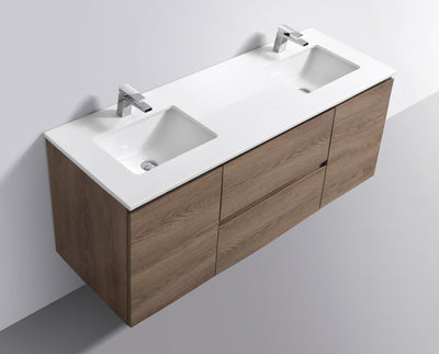 Liam 60", Remy Bath Double Sink Vanity with White Quartz Top - LM1060D