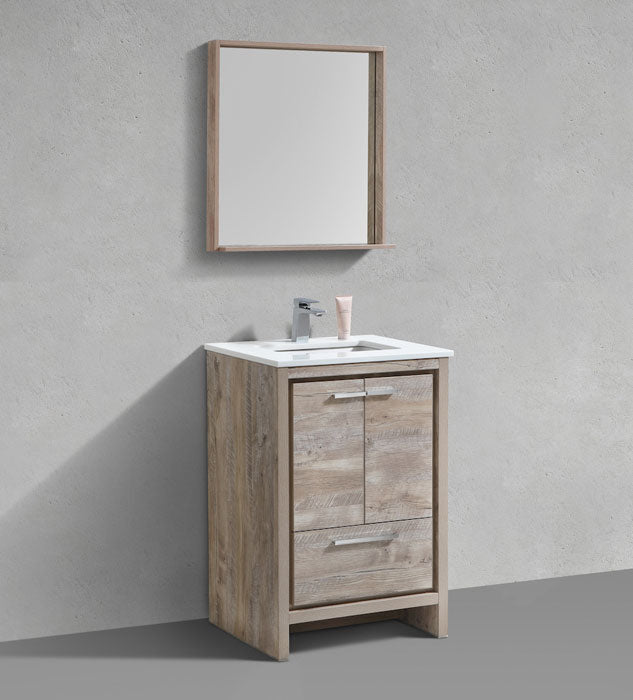 24" Adriano Nature Wood Bathroom Vanity