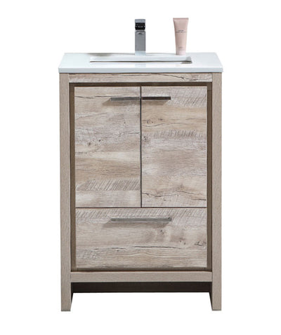 24" Adriano Nature Wood Bathroom Vanity