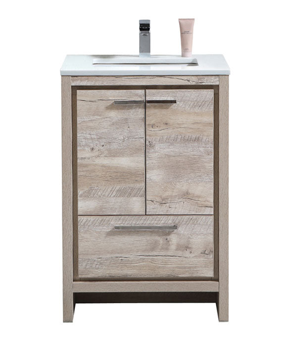 24" Adriano Nature Wood Bathroom Vanity