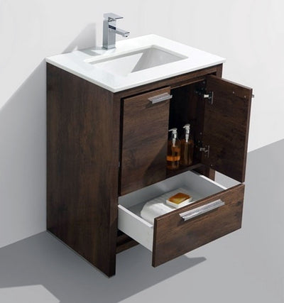 24" Adriano Rose Wood Bathroom Vanity