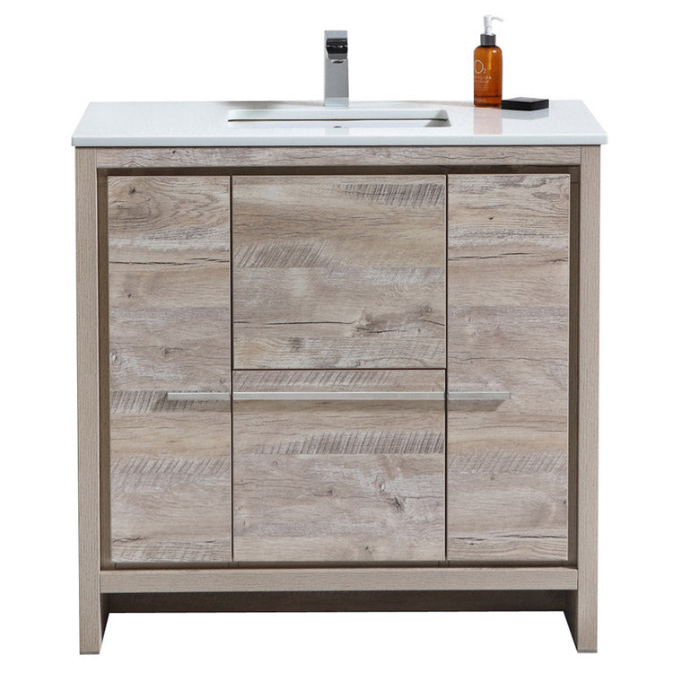 36" Adriano Nature Wood Bathroom Vanity