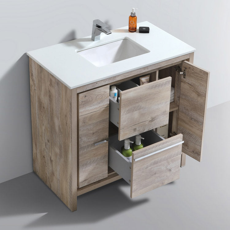 36" Adriano Nature Wood Bathroom Vanity