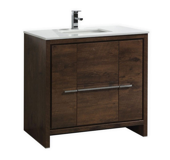 36" Adriano Rose Wood Bathroom Vanity