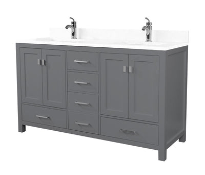 Elle 60", Remy Bath Premium Collection Double Sink Bathroom Vanity - ML1860D