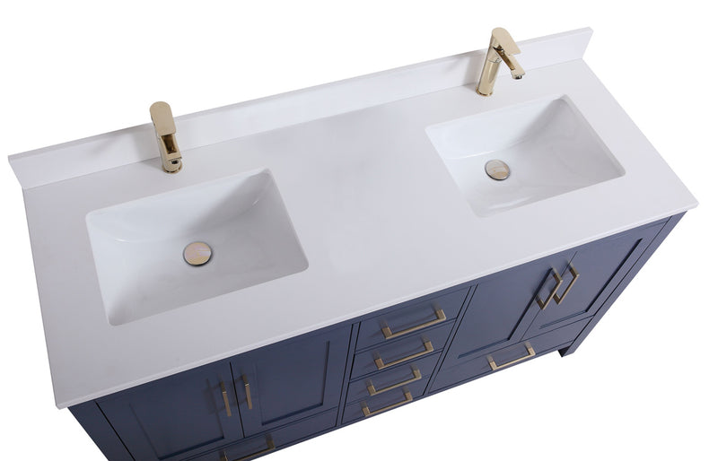 Elle 60", Remy Bath Premium Collection Double Sink Bathroom Vanity - ML1860D