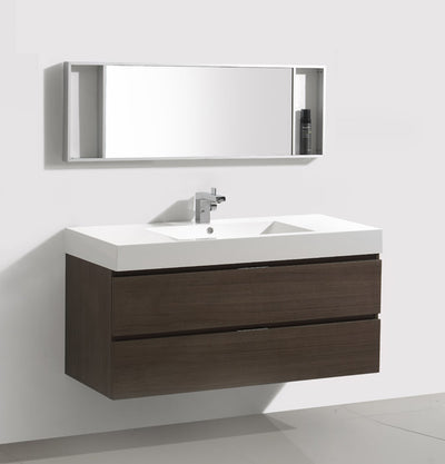 47" Caspar Grey Oak Wall Mount Bathroom Vanity