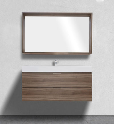 47" Caspar Walnut Wall Mount Bathroom Vanity