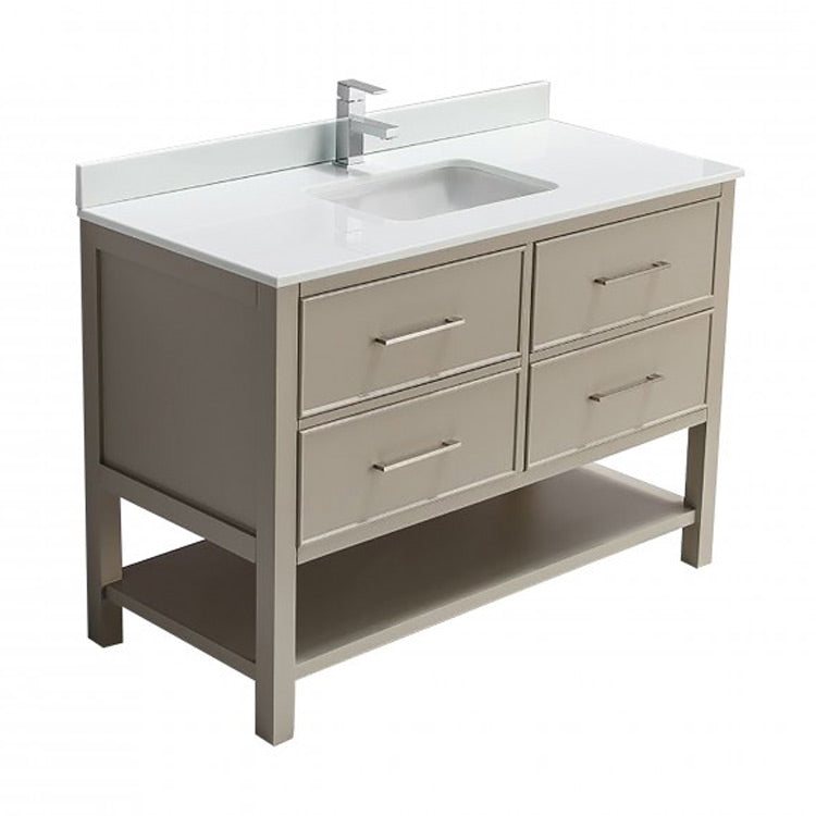 48" Newport Taupe Pewter Bathroom Vanity