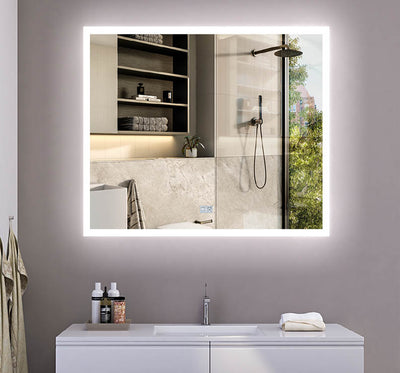 36" Oxley LED Bathroom Rectangular Mirror 36"x28"H