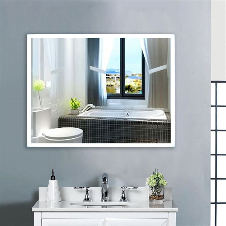 30" Rexton Frameless LED Bathroom Rectangular Mirror