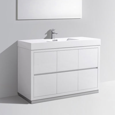 48" Demy Gloss White Bathroom Vanity