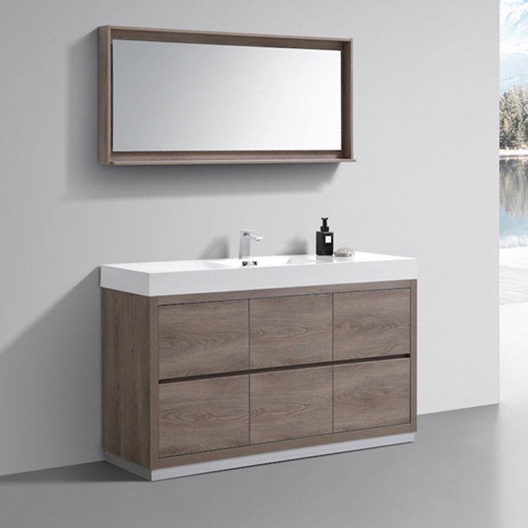 60" Demy Light Walnut Single Sink Vanity