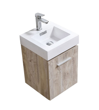 16" Drake Nature Wood Wall Mount Bathroom Vanity