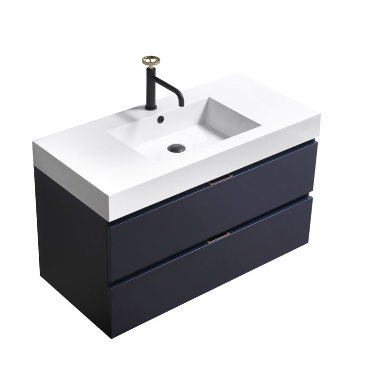 40" Drake Midnight Blue Wall Mount Vanity