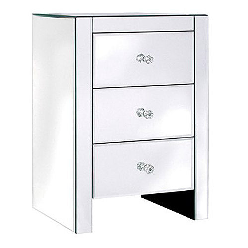 Mirrored Nightstand, End Table 18"x26"H
