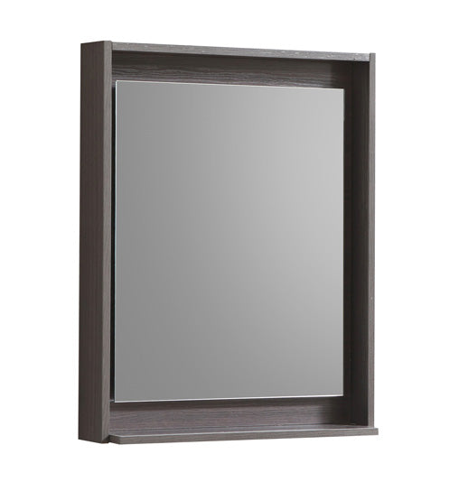 24" Mason Grey Oak Mirror with Shelf