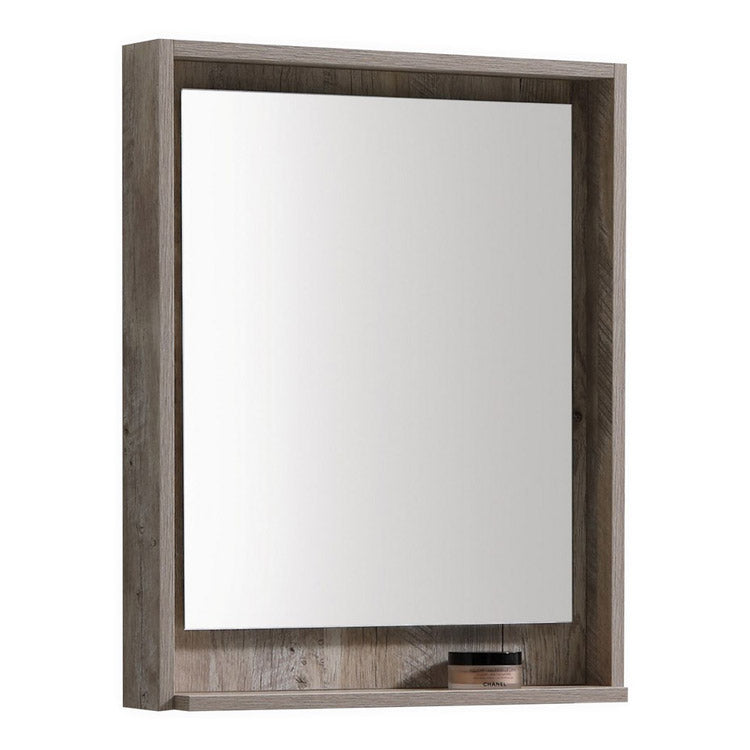 24" Mason Nature Wood Mirror with Shelf