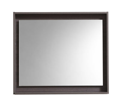 30" Mason Grey Oak Mirror with Shelf