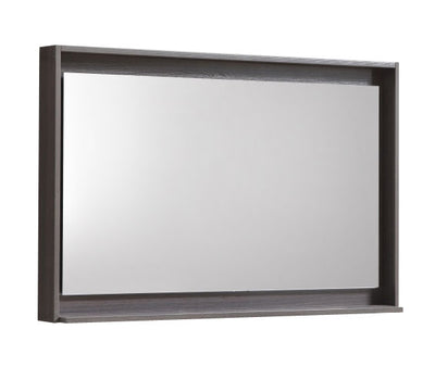 36" Mason Grey Oak Mirror with Shelf