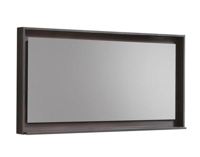 48" Mason Grey Oak Mirror with Shelf