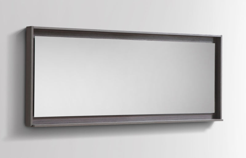 60" Mason Grey Oak Mirror with Shelf